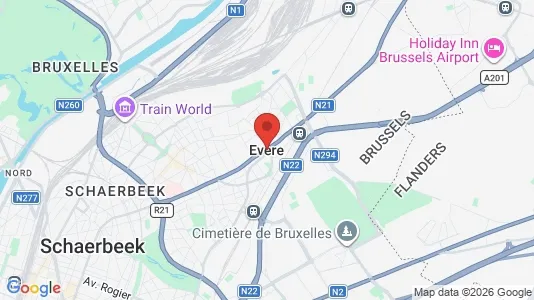 Apartments for rent i Brussels Evere - kort over placeringen