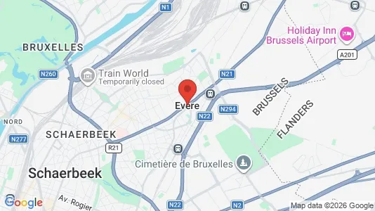 Apartments for rent i Brussels Evere - kort over placeringen