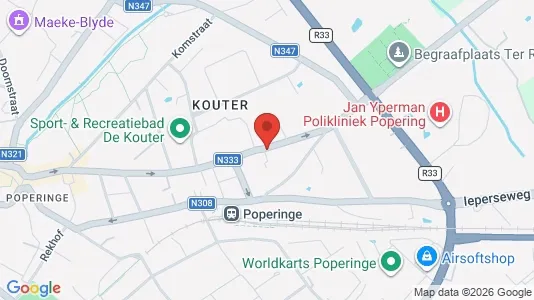Apartments for rent i Poperinge - kort over placeringen