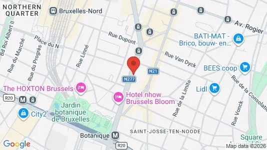 Apartments for rent i Brussels Sint-Joost-ten-Node - kort over placeringen