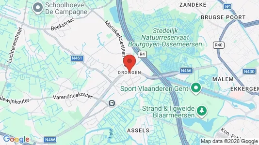 Houses for rent i Gent Drongen - kort over placeringen