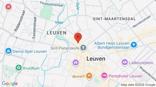 Apartments for rent i Leuven - kort over placeringen