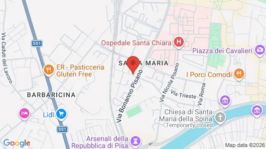 Rooms for rent i Pisa - kort over placeringen
