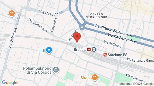 Rooms for rent i Brescia - kort over placeringen