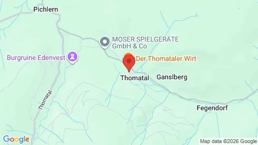 Apartments for rent i Thomatal - kort over placeringen