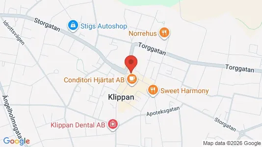 Apartments for rent i Klippan - kort over placeringen