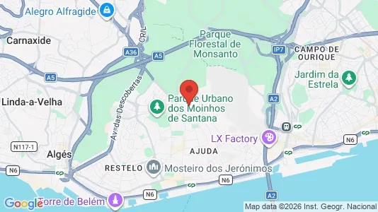Apartments for rent i Lisboa Ajuda - kort over placeringen