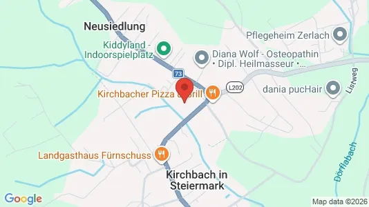Apartments for rent i Kirchbach-Zerlach - kort over placeringen