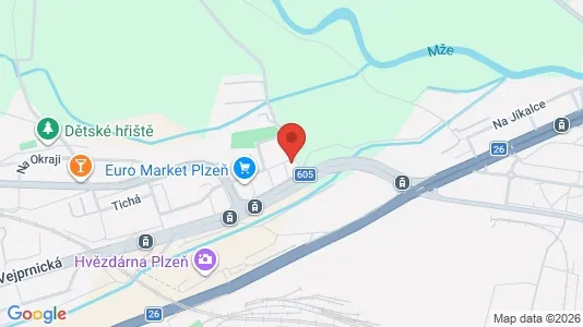 Apartments for rent i Plzeň-město - kort over placeringen