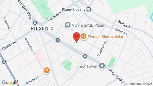 Apartments for rent i Plzeň-město - kort over placeringen