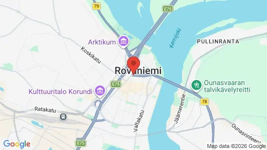 Houses for rent i Rovaniemi - kort over placeringen