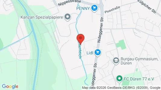 Apartments for rent i Düren - kort over placeringen