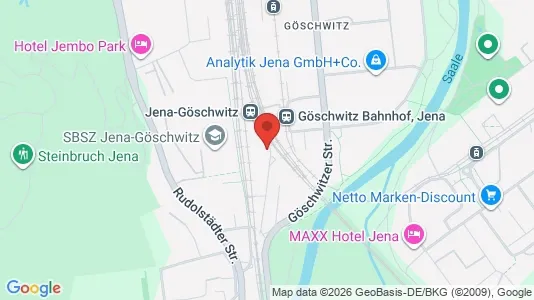 Apartments for rent i Jena - kort over placeringen
