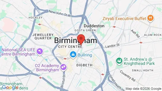 Houses for rent i Birmingham - West Midlands - kort over placeringen