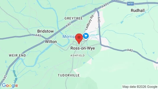 Houses for rent i Ross-on-Wye - Herefordshire - kort over placeringen