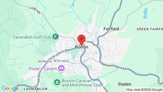 Apartments for rent i Buxton - Derbyshire - kort over placeringen