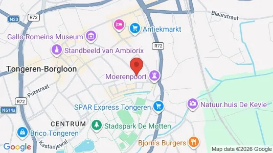 Apartments for rent i Tongeren - kort over placeringen