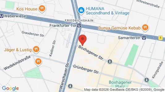 Rooms for rent i Berlin Friedrichshain-Kreuzberg - kort over placeringen