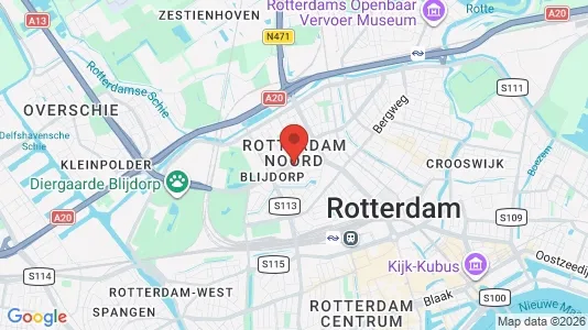 Apartments for rent i Rotterdam Noord - kort over placeringen