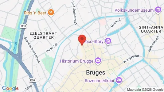 Apartments for rent i Brugge - kort over placeringen