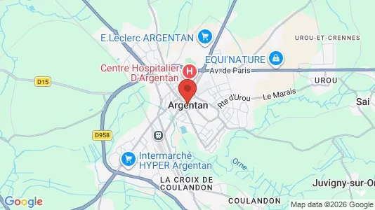 Rooms for rent i Argentan - kort over placeringen