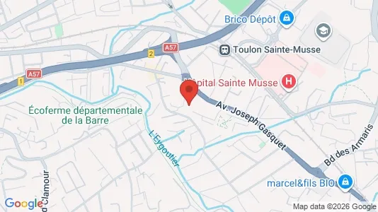 Apartments for rent i Toulon - kort over placeringen