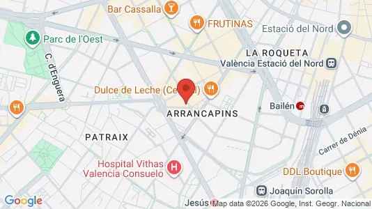 Apartments for rent i Valencia Extramurs - kort over placeringen