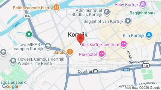 Apartments for rent i Kortrijk - kort over placeringen