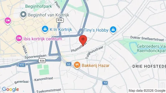 Apartments for rent i Kortrijk - kort over placeringen