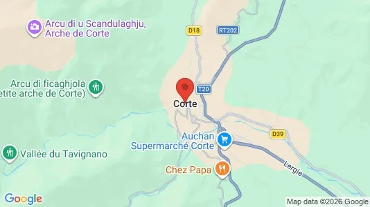 Apartments for rent i Corte - kort over placeringen