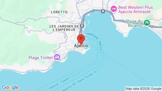 Apartments for rent i Ajaccio - kort over placeringen