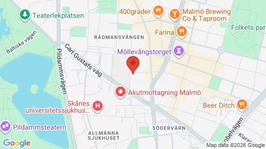 Apartments for rent i Malmö City - kort over placeringen