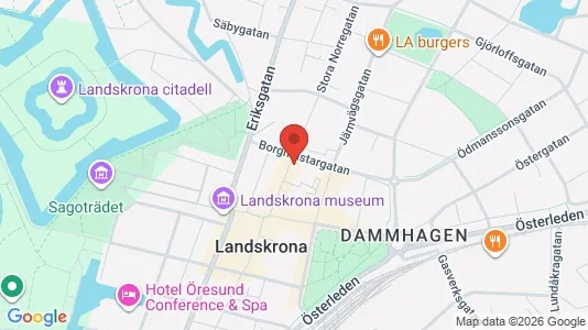 Apartments for rent i Landskrona - kort over placeringen
