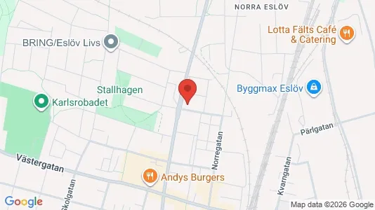 Apartments for rent i Eslöv - kort over placeringen