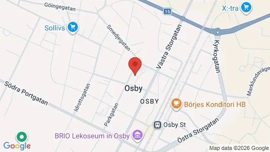Apartments for rent i Osby - kort over placeringen