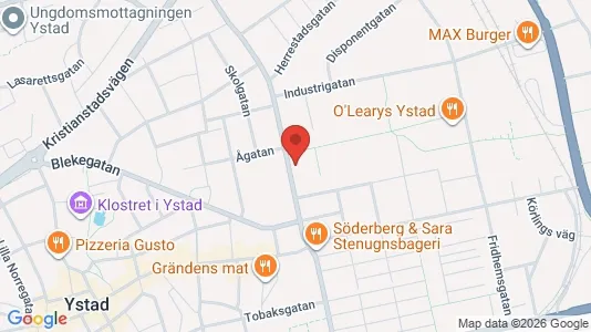 Apartments for rent i Ystad - kort over placeringen