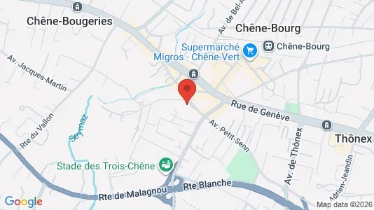 Apartments for rent i Chêne-Bourg - kort over placeringen