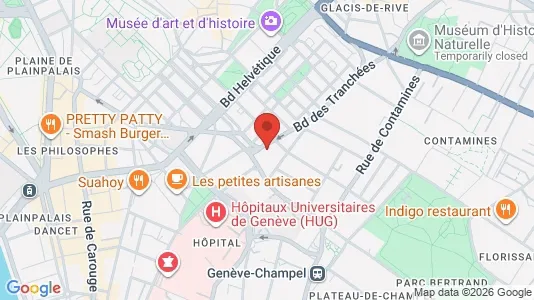 Apartments for rent i Geneva Plainpalais - kort over placeringen