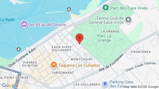 Apartments for rent i Geneva EAUX-VIVES - kort over placeringen
