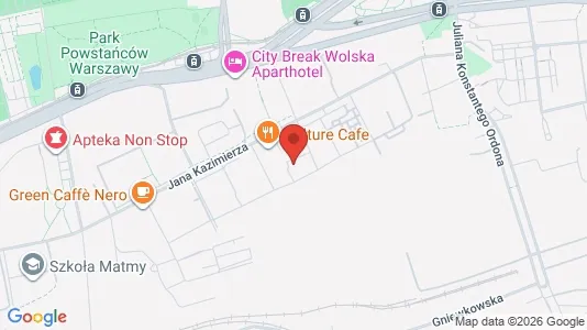 Apartments for rent i Warszawa Wola - kort over placeringen