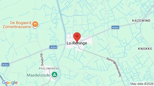 Apartments for rent i Lo-Reninge - kort over placeringen