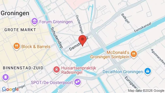 Apartments for rent i Groningen - kort over placeringen