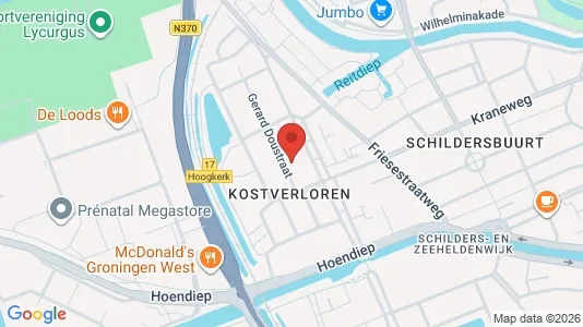 Apartments for rent i Groningen - kort over placeringen