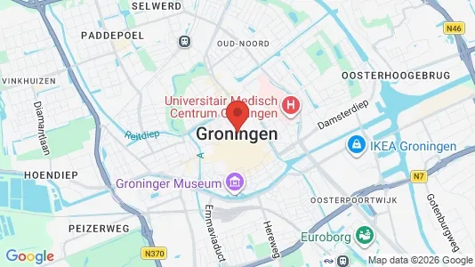 Houses for rent i Groningen - kort over placeringen