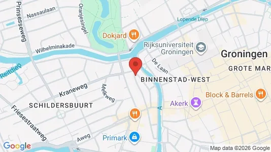 Apartments for rent i Groningen - kort over placeringen