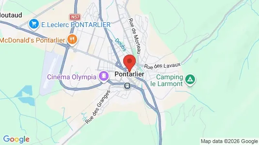 Apartments for rent i Pontarlier - kort over placeringen