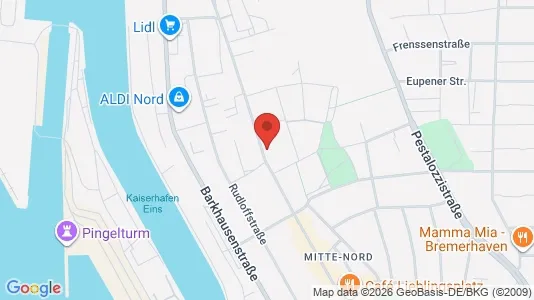 Apartments for rent i Bremerhaven - kort over placeringen