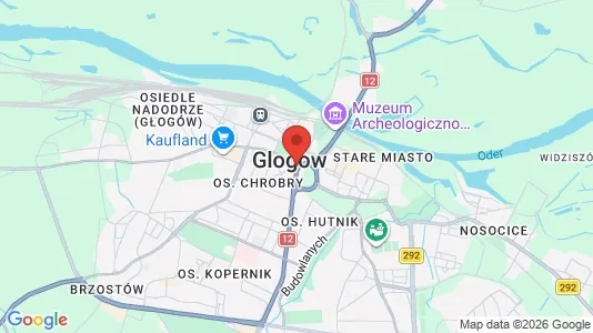 Apartments for rent i Głogowski - kort over placeringen