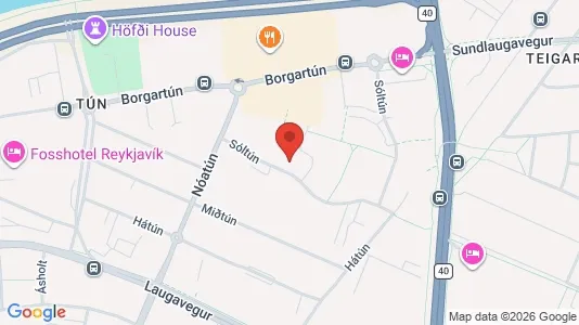 Apartments for rent i Reykjavík Hlíðar - kort over placeringen