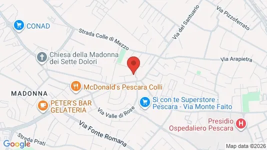 Apartments for rent i Pescara - kort over placeringen